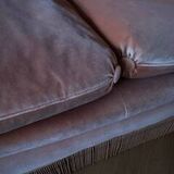 Vintage terrcota velvet 3-seater sofa from the 60s/70s