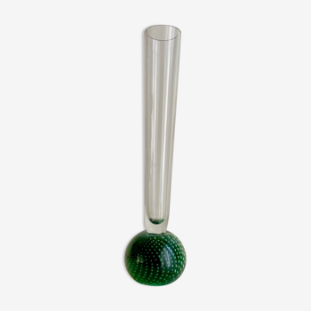 Soliflore vase on sulphide ball base