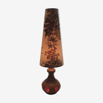 West Germany Ceramic Vase Lamp, 1970s