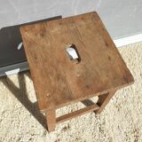 Oak workshop stool with grip
