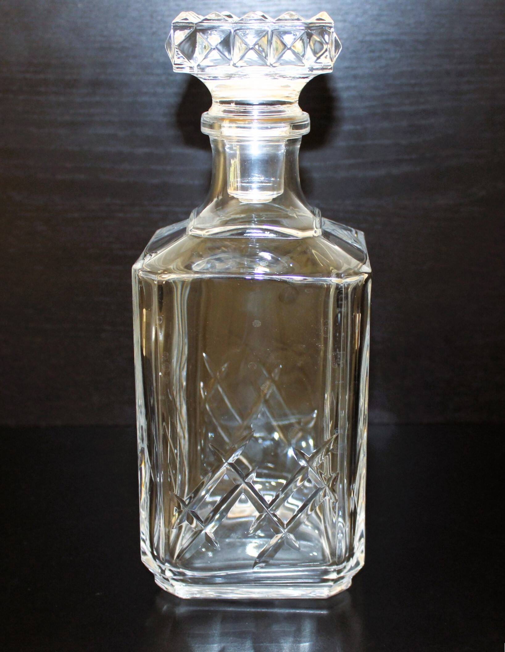 Vintage cut crystal whiskey decanter