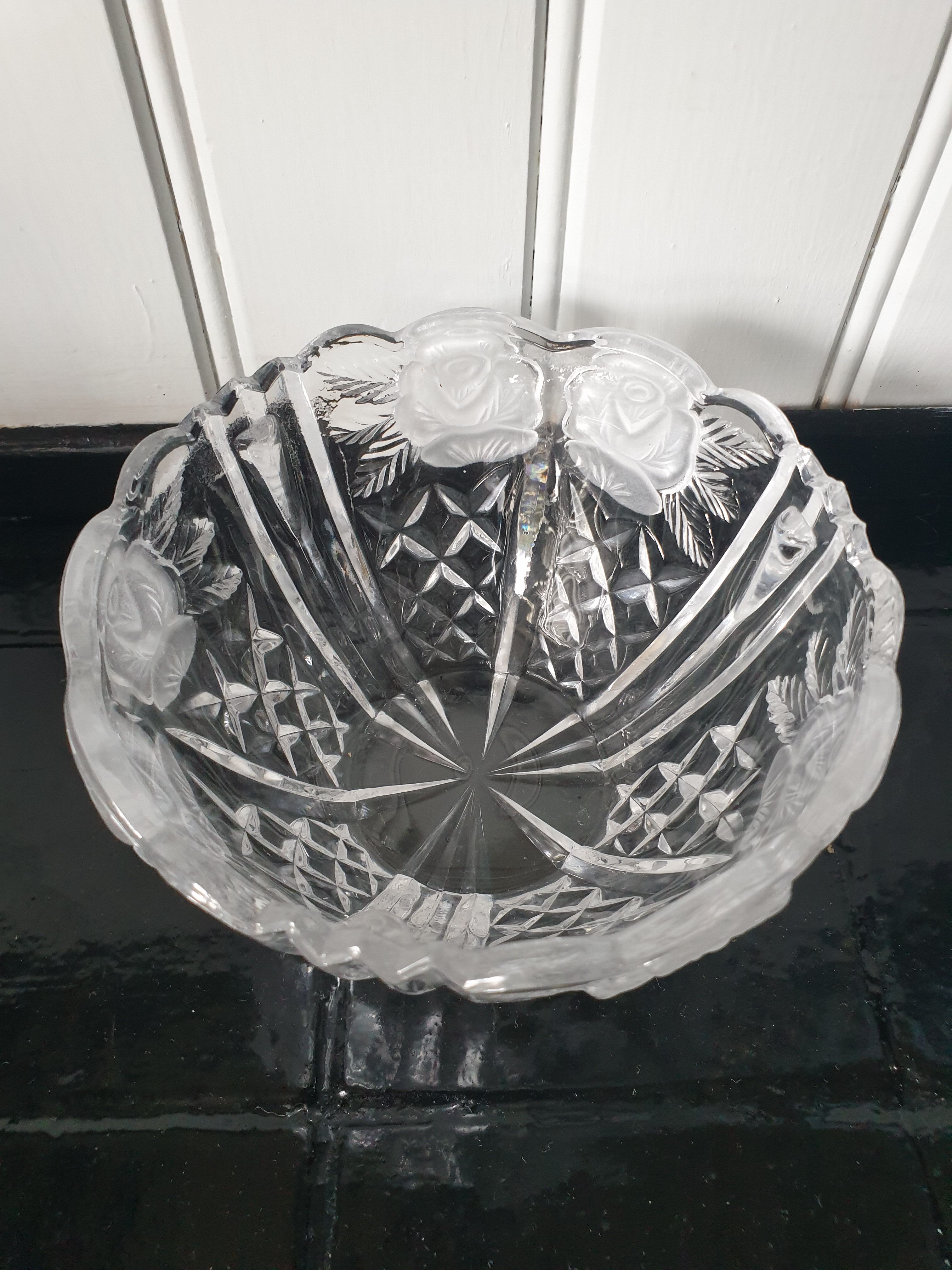 Anna hutte crystal candy or sugar pot