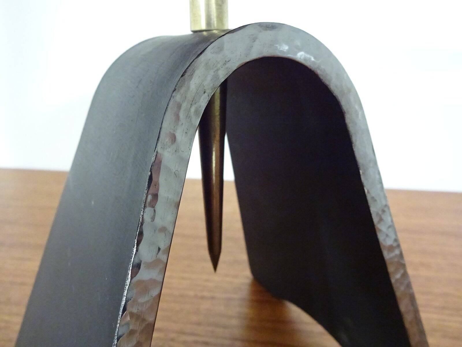 Brutalist Iron and Brass Candleholder, 1960s