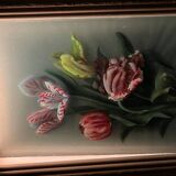 Fixed painting under glass signed H.Garnier