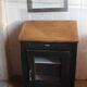 Antique oak jam jar