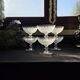 Exceptional set of 6 Baccarat Rohan Art crystal champagne flutes.