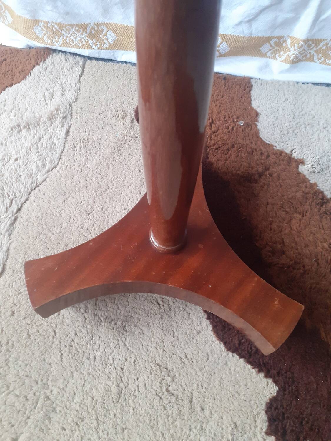 Mahogany and marble pedestal table