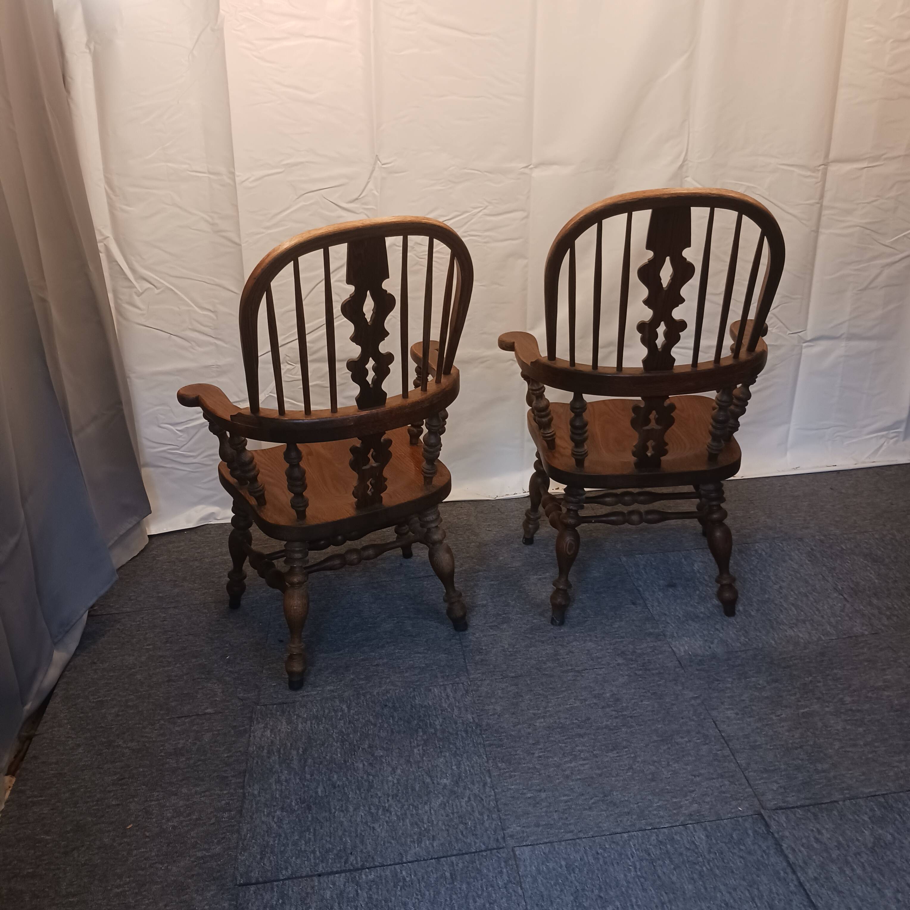 pair of Windsor armchairs by Ethan Allen