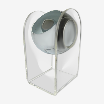 Lampe de table space age sphère plexiglass, 1960/70