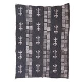 Tissu vintage du Mali noir et blanc