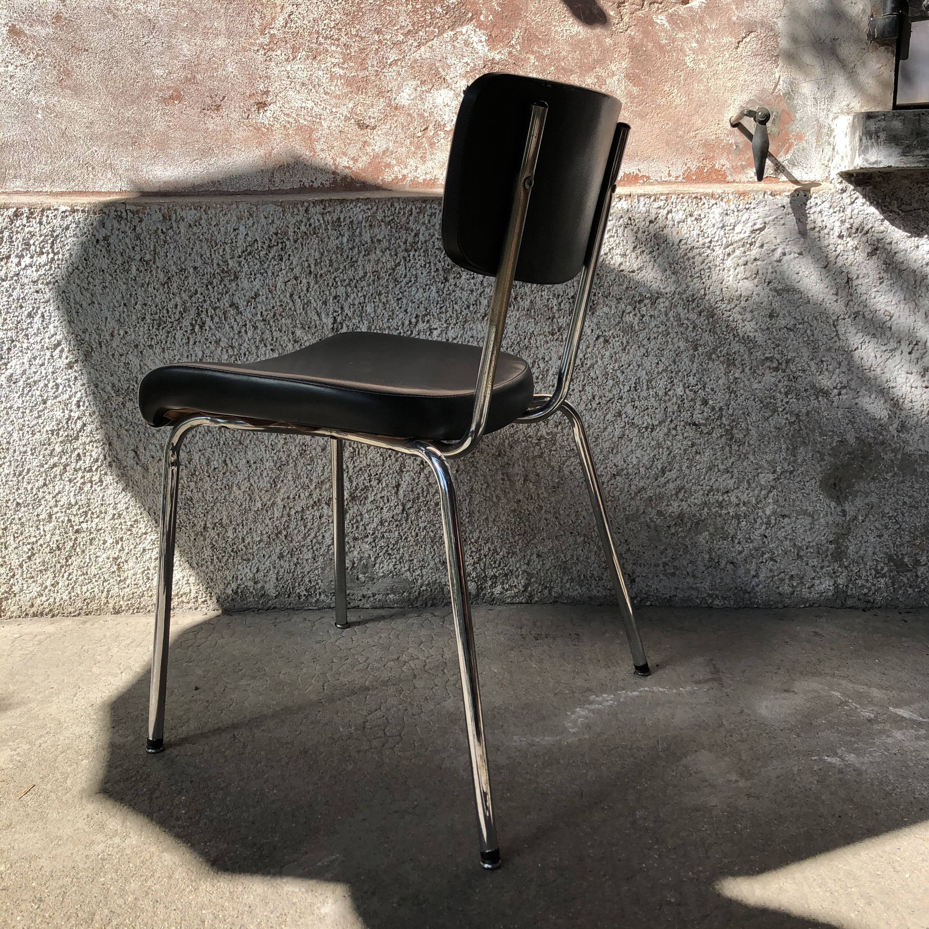 Black skai chair