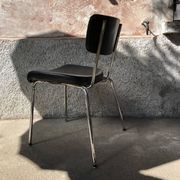 Black skai chair