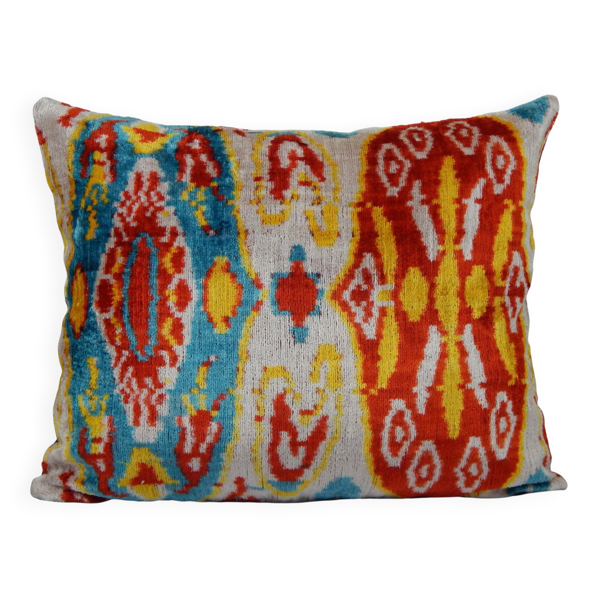 Vintage ikat cushion cover 51x41 cm