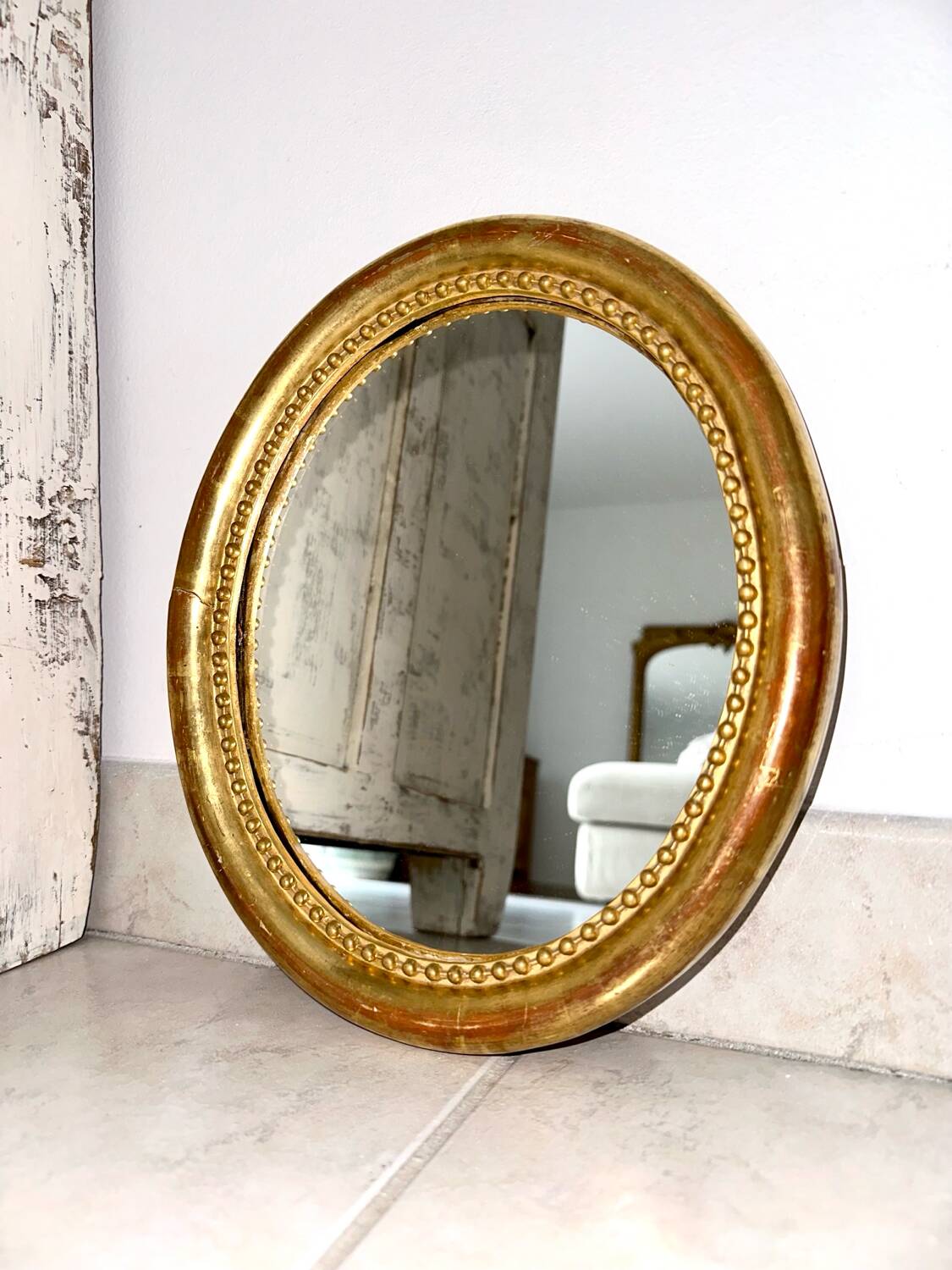 Old oval mirror early 20th century