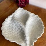 Ceramic compartmentalized leaf appetizer dish