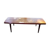 Vintage revtangular coffee table in solid teak by john boné denmark 1960s