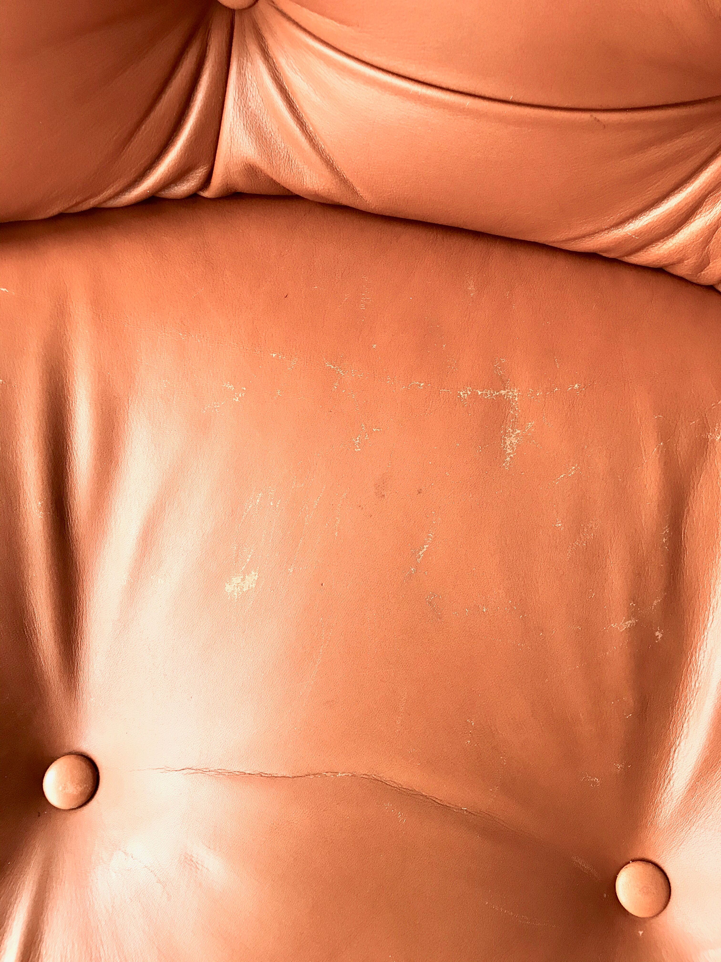 Charles Pollock camel leather chair