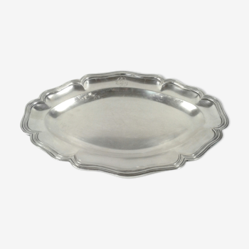 Flat oval silver metal Boulenger