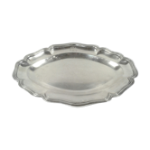 Flat oval silver metal Boulenger