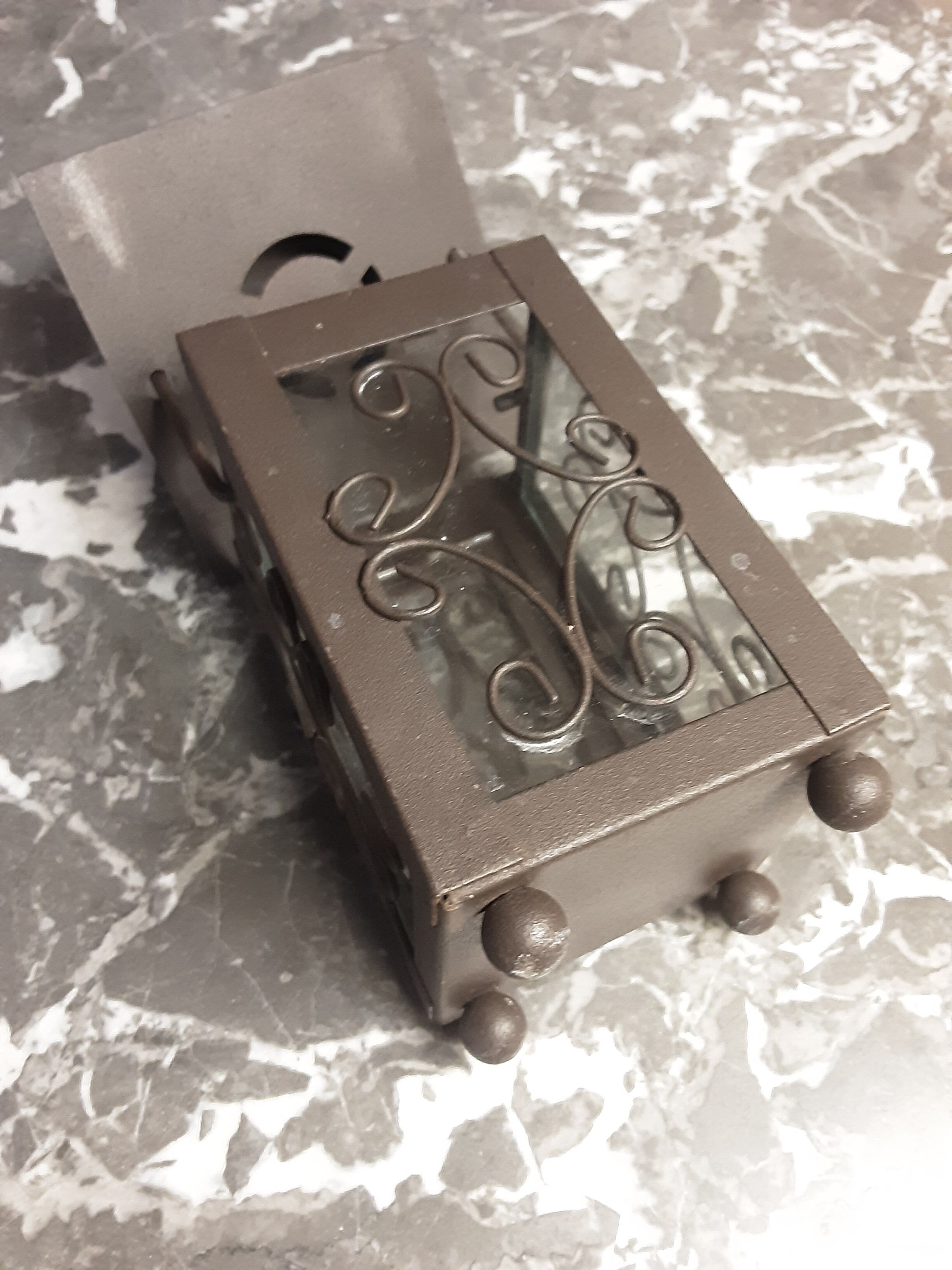 Metal glass lantern  year 85