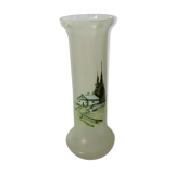 Vase en verre émaille