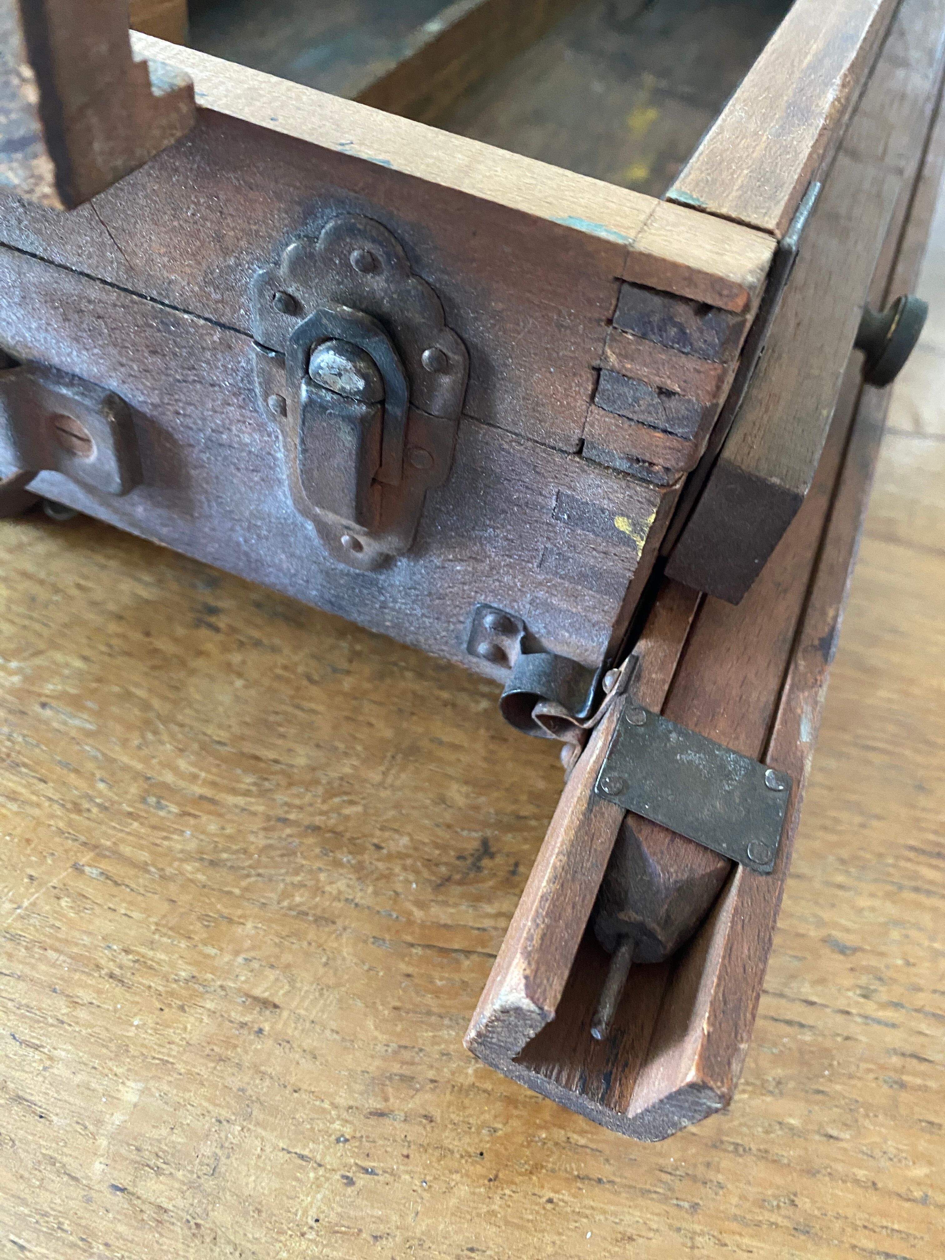 Old collapsible wooden painter's easel