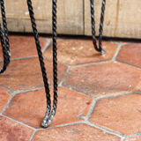 Wrought iron pedestal table Vallauris