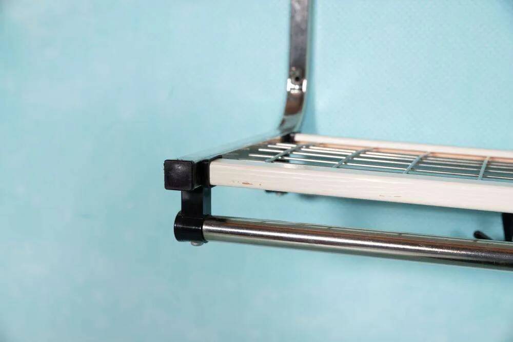 Vintage Scandinavian tubular coat rack from the 1960s.