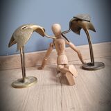 Duo herons brass wings
