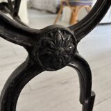 Antique marble and cast iron bistro table – Large format 139 x 60 cm