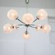 Mid-century Italian 8-Arm Chrome and Crystal Chandelier, 1960s