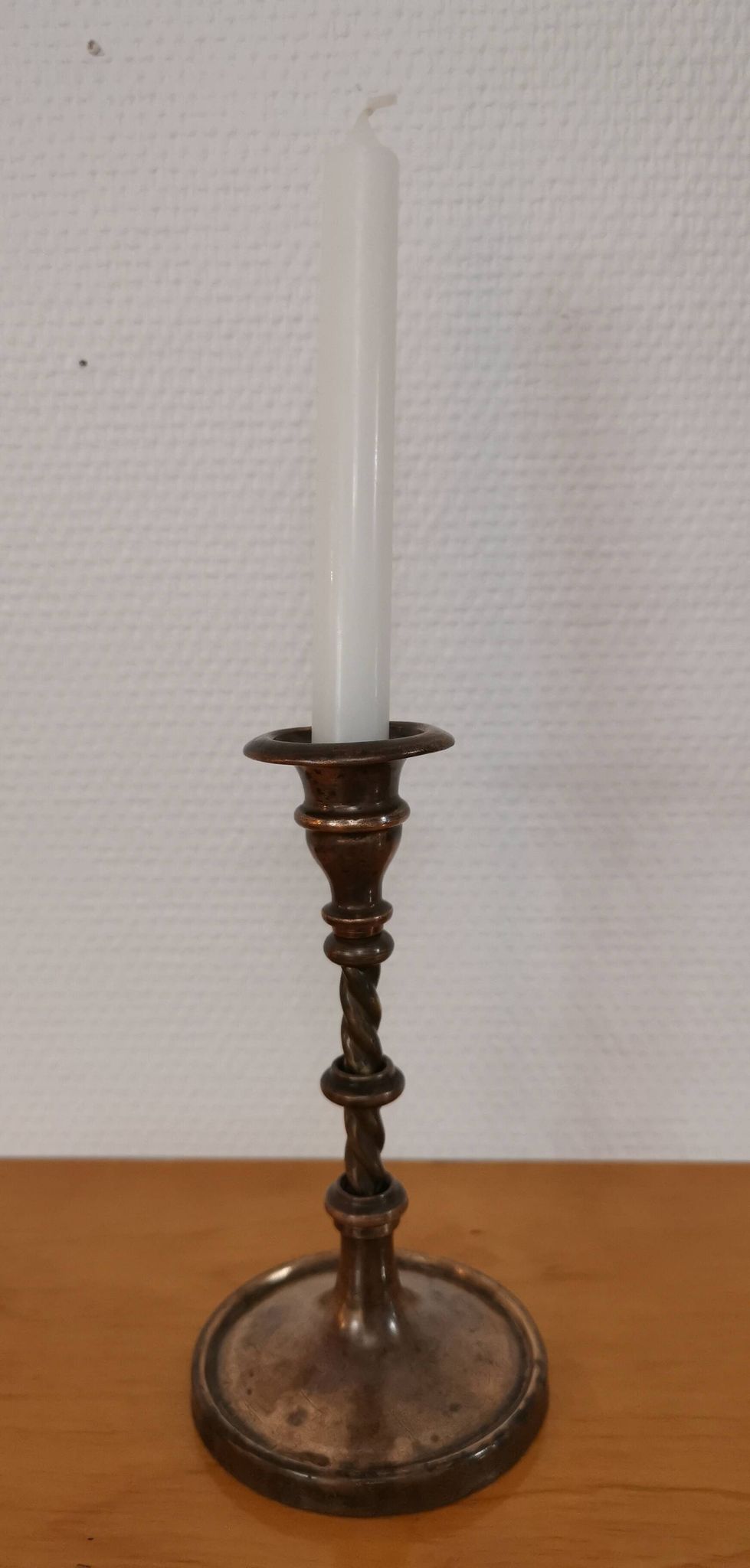 Old brass candle holder