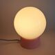 Vintage white opaline living room bedside desk lamp "Malabar"