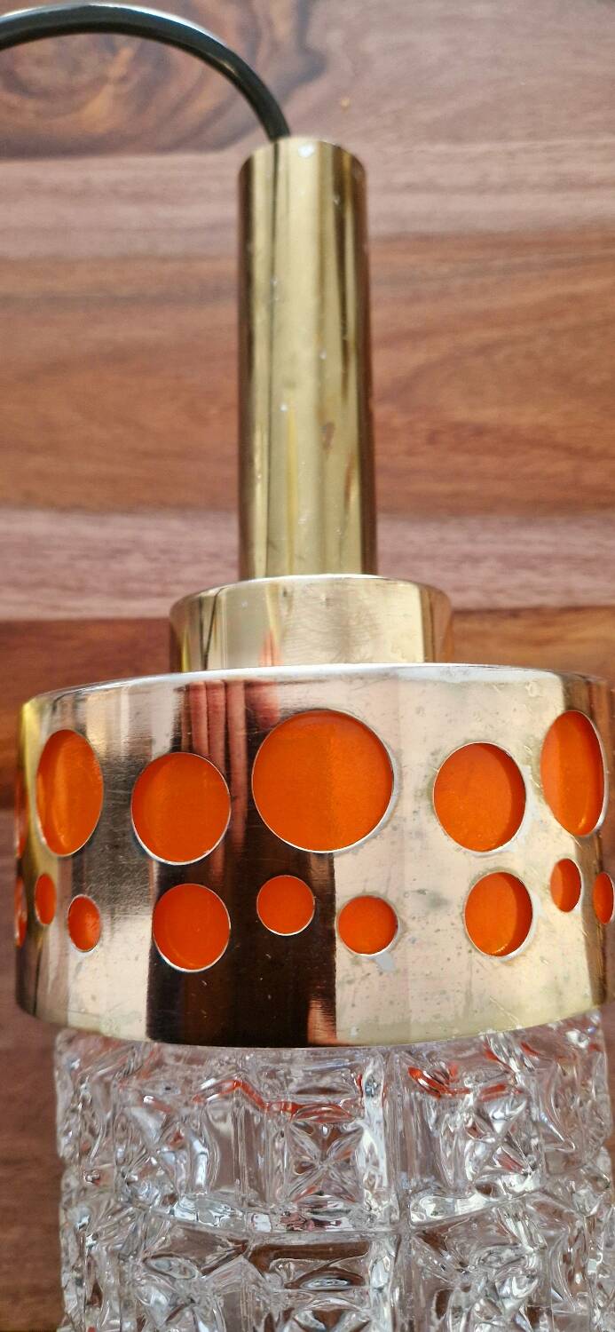 Raak glass and metal suspension 1970