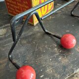 Wall coat rack with vintage red balls