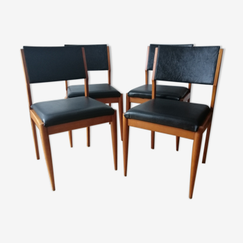 Lot de quatre chaises inspiration scandinave année 60