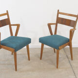 Paire de chaises tchécoslovaques vintage en bois courbé par Jitona, années 1970
