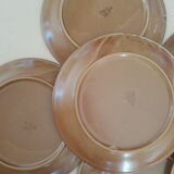 Set of 8 vintage brenne stoneware flat plates