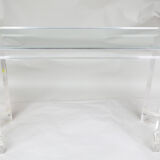 Transparent lucite console, 1980s