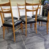 Set of 6 Italian design chairs, 1960s