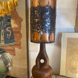 Lampe céramique cuivre Accolay vintage