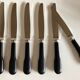 Set of 6 Christofle Vieux Paris knives in black Bakelite