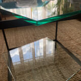 Table basse en verre et fer forgé design