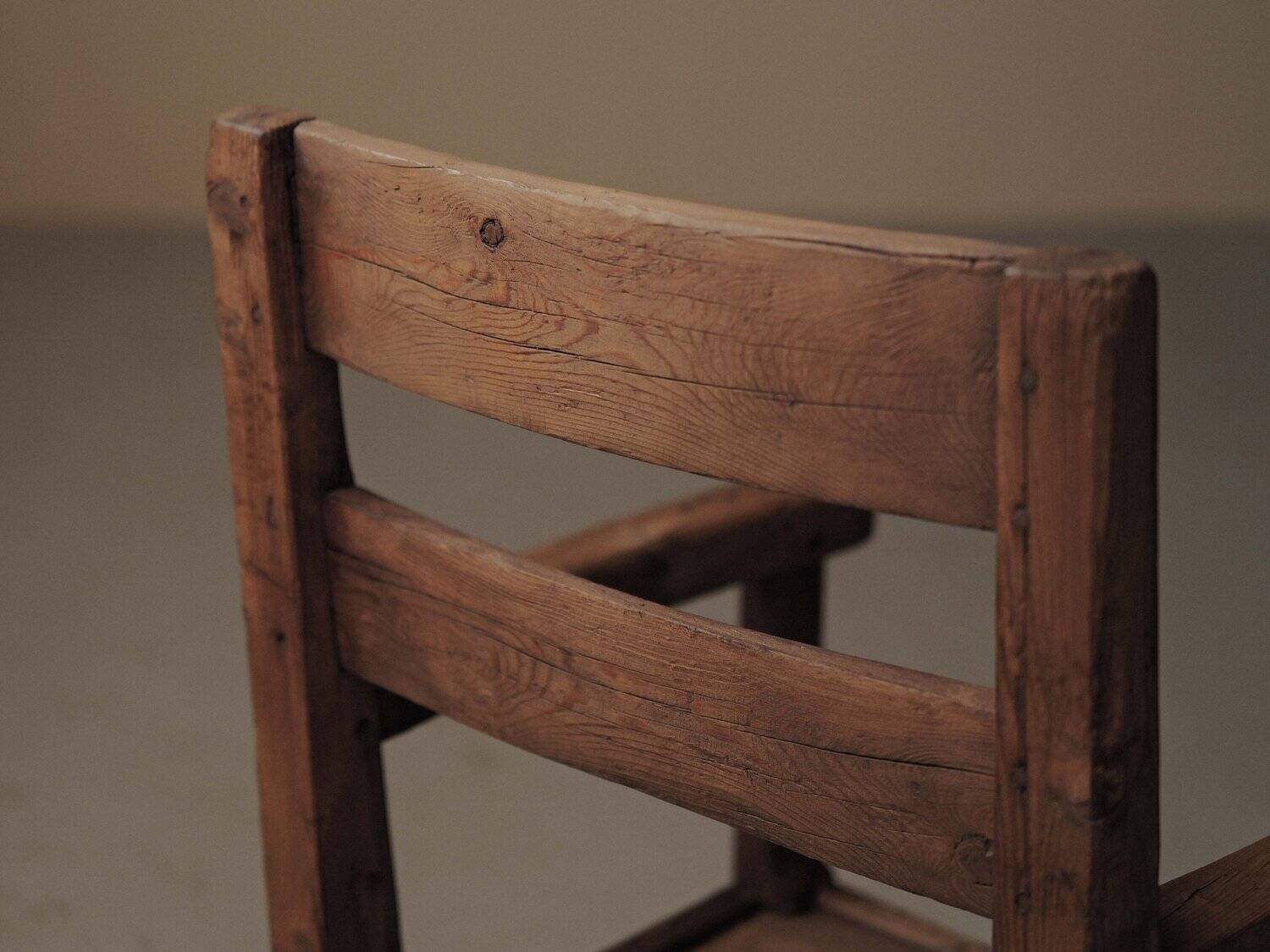 Mountain armchair in larch and pine, around 1900