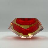 Murano 60s Sommerso Glass Vase - Mid Century Artisanal Vase Seguso Style