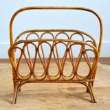Rattan magazine holder 1950s