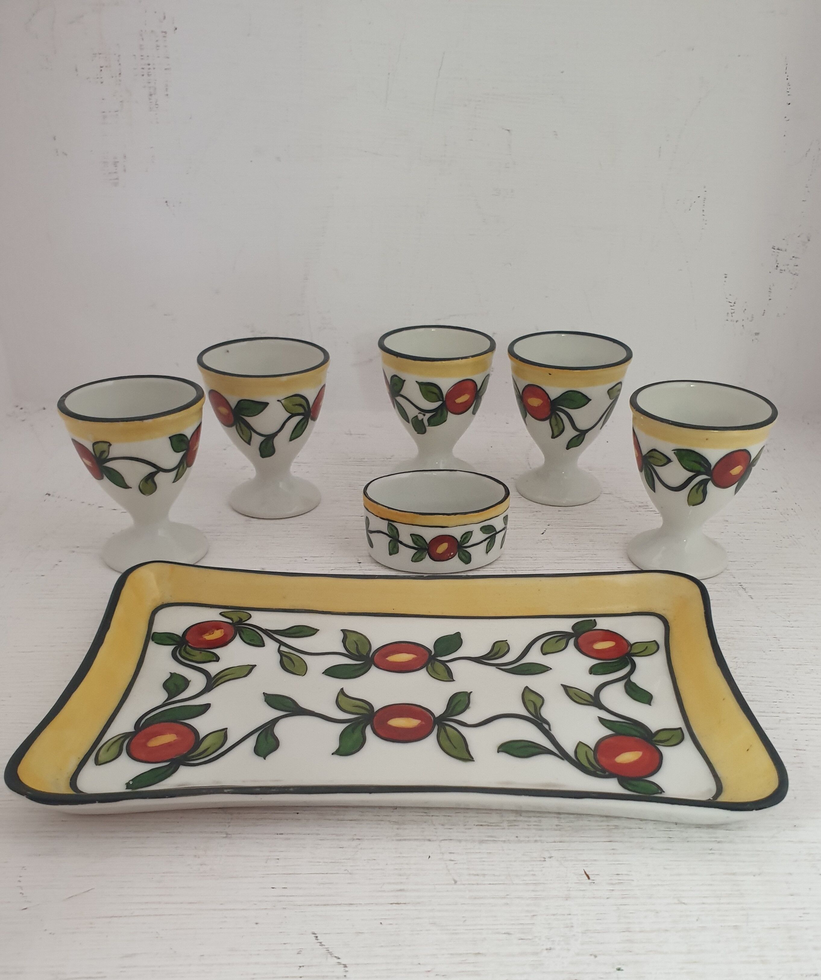 Set of vintage coquetiers in Limoges porcelain