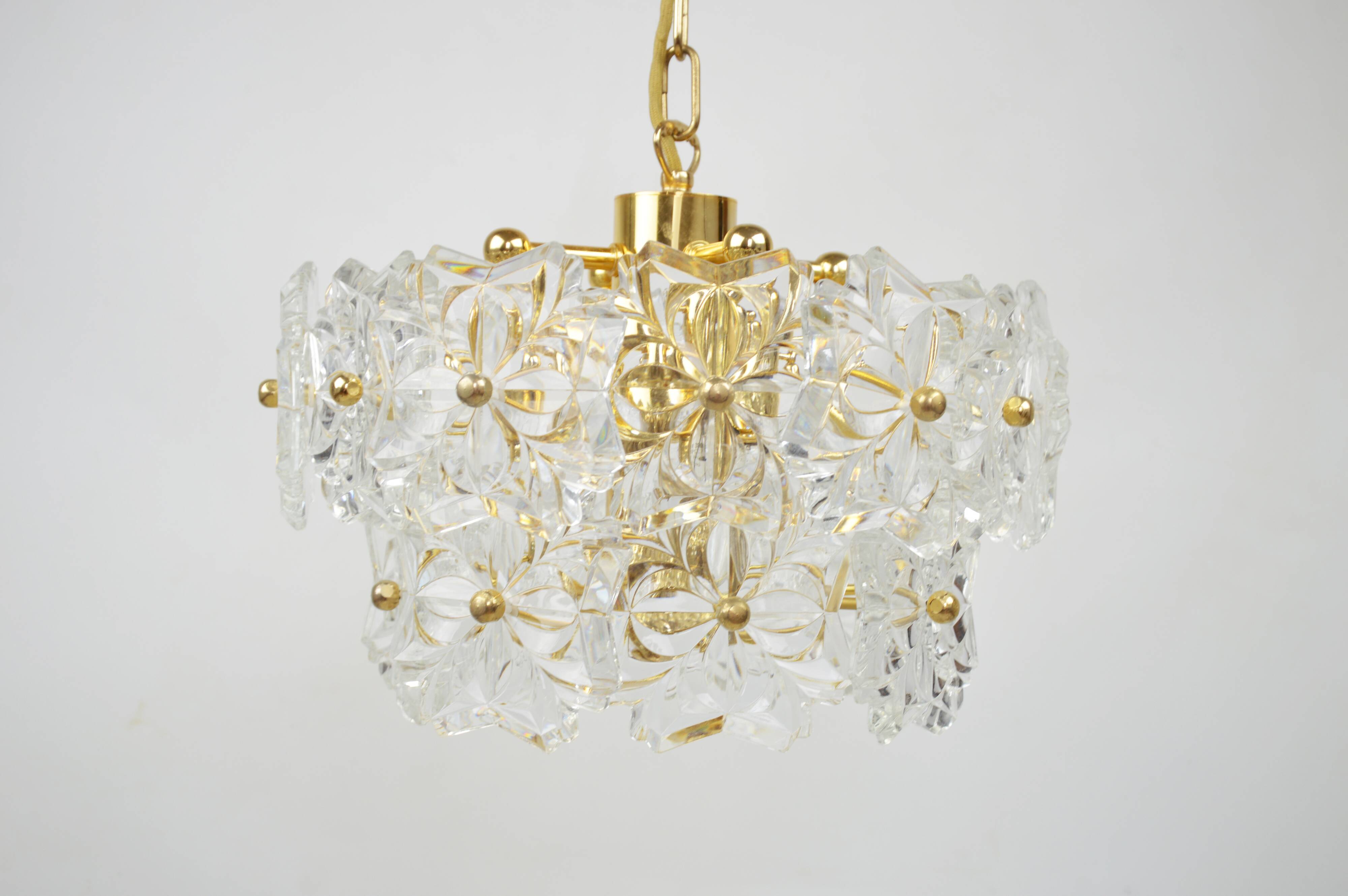 Lustre en cristal Kinkeldey, années 1970