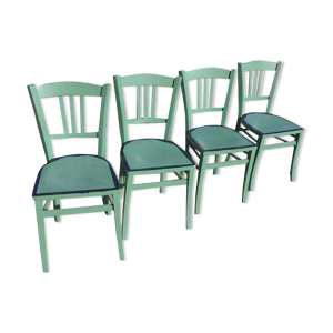 Set de 4 chaises bistrot - vertes