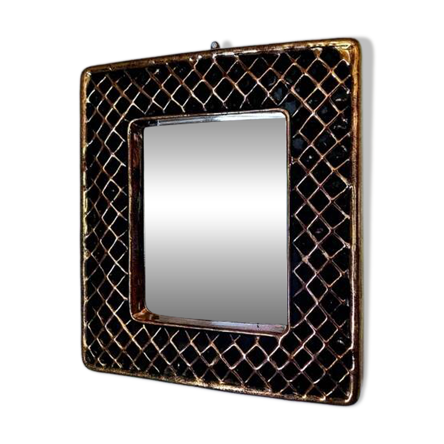 Ceramic mirror, Hendrik Thomas, Vallauris 1970
